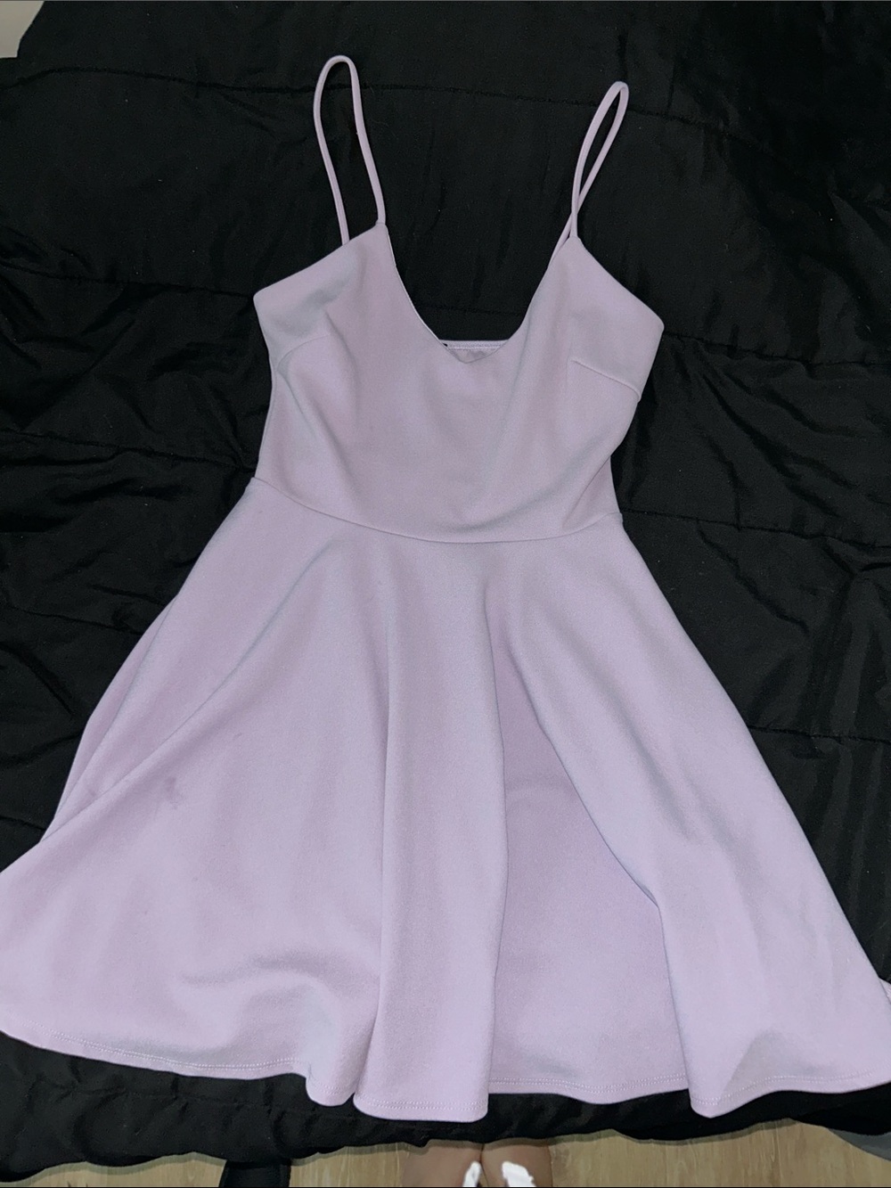 Windsor Lilac Spaghetti-Strap Fit & Flare Mini Dress
